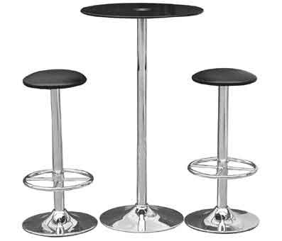 Breakfast Bar table and two Barstools 2401017